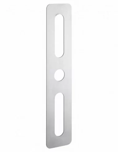 Plaque de proprete 60x302 mm rectangulaire inox brosse