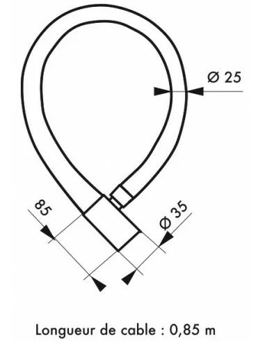 Câble antivol à combinaison, longueur de câble en acier, serrure à