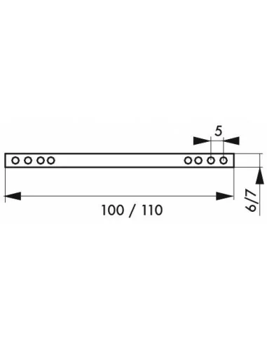 Fourreau carre 7 à 8â mm (2 pèces sur carte)