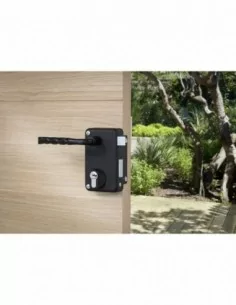 Poignée de porte t. double carré 8 mm noir pour réf. 096562 pour porte de  garage 7 mm
