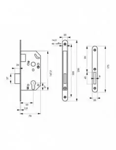 Serrure 1 tour z/bc 1 clé