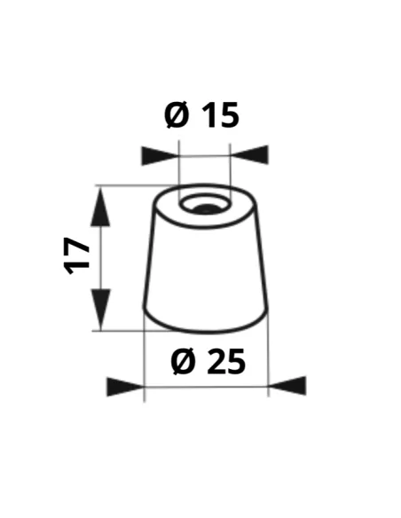 Embout pour arret de porte 150 mm - THIRARD